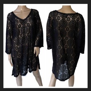 a.n.a Boho Lace Black Cover Up